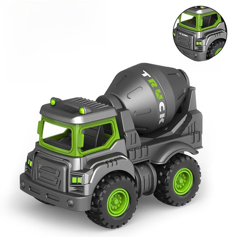 Alloy Excavator Inertial Mixer Truck Dump Truck Crane Model Children Car Toy