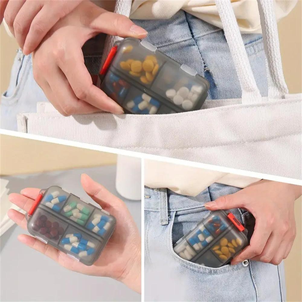 1PC 10-Grids Small Pill Cases Organizer Box Weekly Travel Portable Pocket Medicine Boxes Holder Plastic Container Storage Gadget