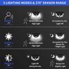 100 LED Solar Wall Lamp 4 Sides Luminous With Motion Sensor Outdoor Garden Courtyard Waterproof Wall Light