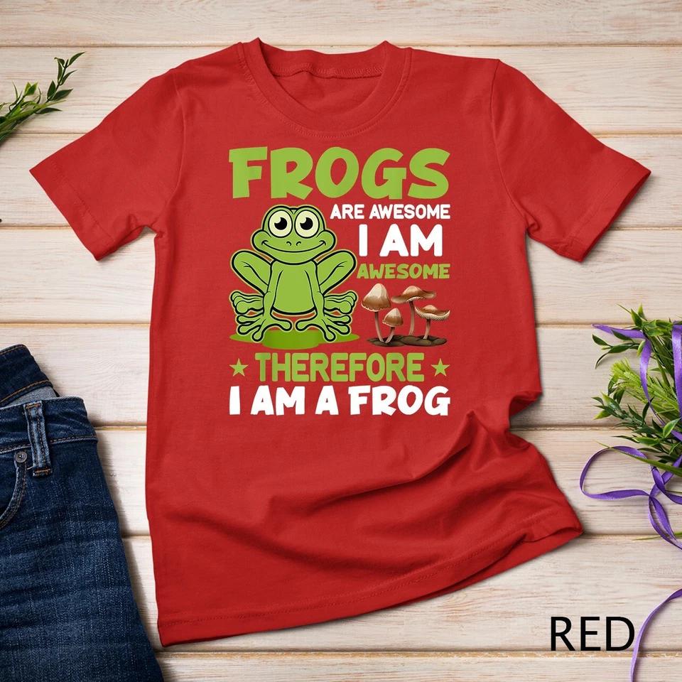 Frogs Are Awesome - Funny Frog Lover Mushroom Frog Unisex T-shirt 7 M