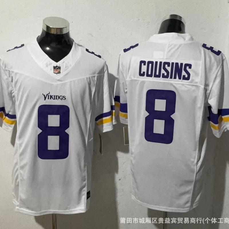 Minnesota Vikings NFL Team Jersey Mens Short Sleeve Football Shirt Embroidered Number 18 Fan Apparel