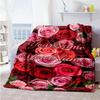 Rose Personalized Text Blanket Multi-purpose Personalized Blanket Soft & Cozy for Bedding Seaside Office Chair Couch Ideal for All Seasons