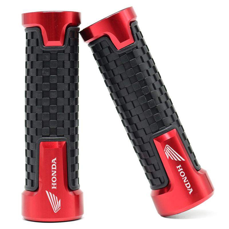 PYYG6 2PCS Motorcycle Handlebar Grips CNC PVC Handle Bar Rubber Gel Grips For Honda CBR 125R 954 600 F4i 650F 650R 1100XX 1000F