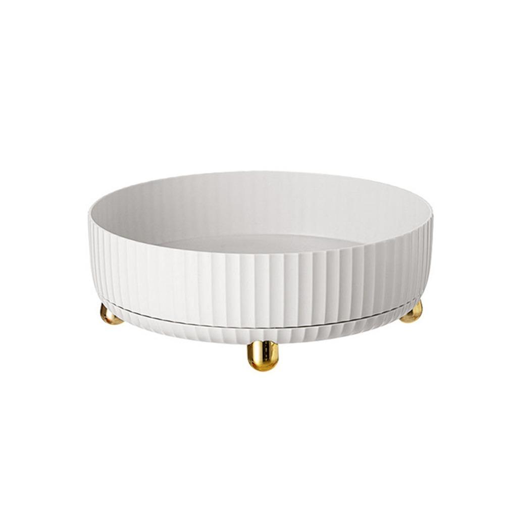 Large Capacity Makeup Storage Tray Round Spinning Organizer  Bathroom