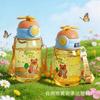 Water Bottle Children Cute Cartoon Straw Cup Portable Leak-proof Students Outdoor School High Temperature Pc Plastic Cup Manufacturer