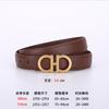 Womens Genuine Leather Belt With Zinc Alloy 8-Shape Buckle Jeans Casual Pants Stylish Waistband