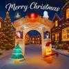 10.82FT Christmas Inflatable Toys LED Lit Arch Santa Friends Christmas Supplies Home Ornament Festive Gift Xmas Yard Decoration