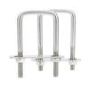 4 Sets M8 Square U,Bolts,u,Bolts 2 Inch Wide,304 Stainless Steel Square u,Bolts,with ,Bolt Plate and Washers,4, M8 X 50mm X 100mm,