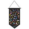 Wandbehang Abzeichenaufbewahrung Multifunktionaler Wand-Leinwandbanner Geschenk Sammlung Emaille-Pin Banner