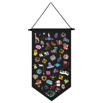 Triangle Flag Wall Hanging Brooch Pin Display Durable Multifunctional Badge Storage Pin Display Pennant