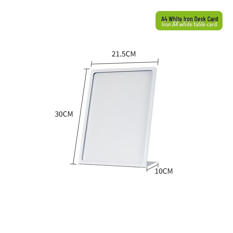 A4 Stainless Steel Vertical Card Holder Price Display Stand for Promotional Advertising