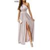 Wish Summer Sleeveless Off-the-shoulder Hollow Neck Split Long Dress Women