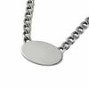 Very Good GUCCI Necklace Trademark Oval Plate Chain Silver AG925 Mens 797142 Used