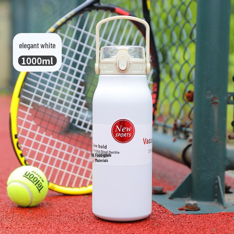 316 Stainless Steel Outdoor Fitness Water Bottle with Travel Kettle Design and Logo Print