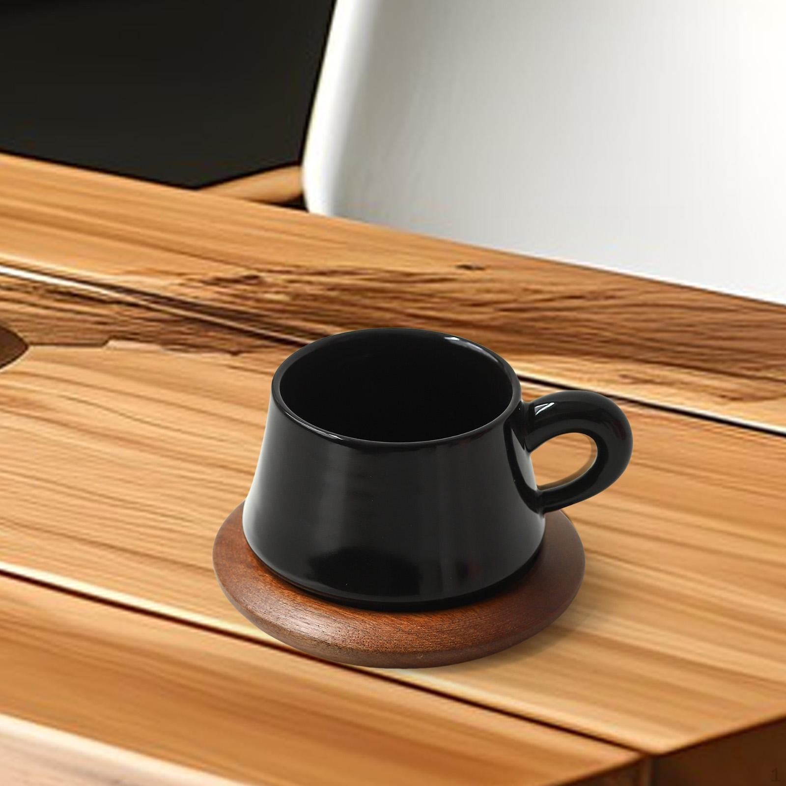 

Керамическая кружка с блюдцем для эспрессо 300 мл, можно мыть в посудомоечной машине, кофейная чашка, кафе, посиделки