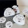 Cute Cartoon Rice Ball Plush Badge Card Holder Round Badge Protective Cover Display Pendant Mini Pain Bag Ornament Card Holder