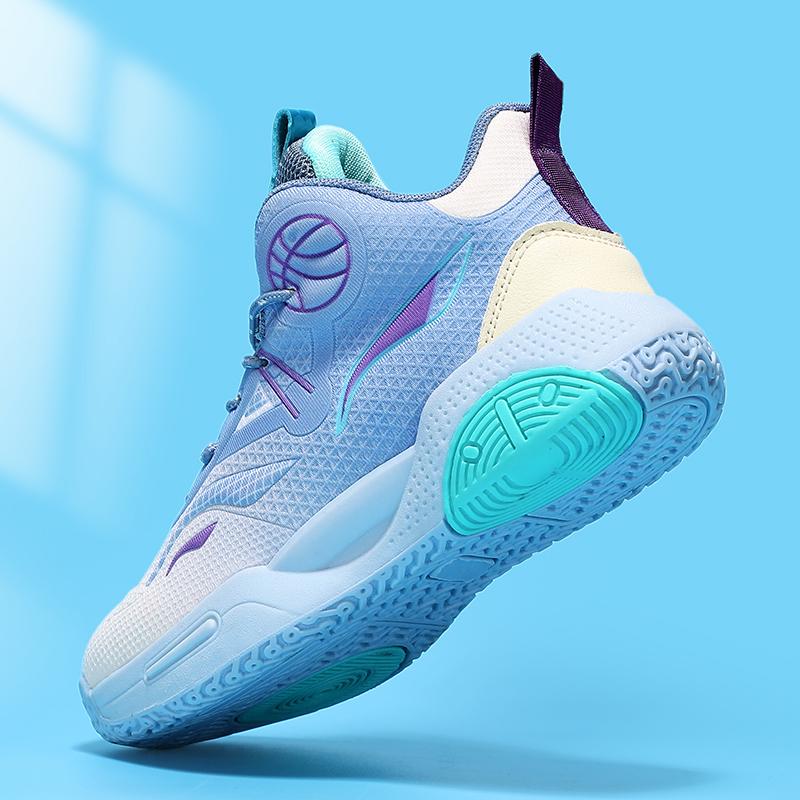 Herbst / Winter Kinder Basketballschuhe Mesh Atmungsaktiv Basketballschuhe für Mittlere und Große Kinder, Schnür-Sportschuhe
