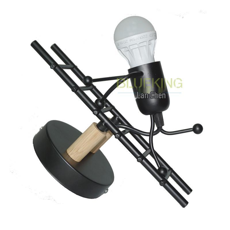 European Retro Decorative Wall Lamp for Hallways and Corridors - Iron Art Industrial Style Mirror Front Cafe Lighting