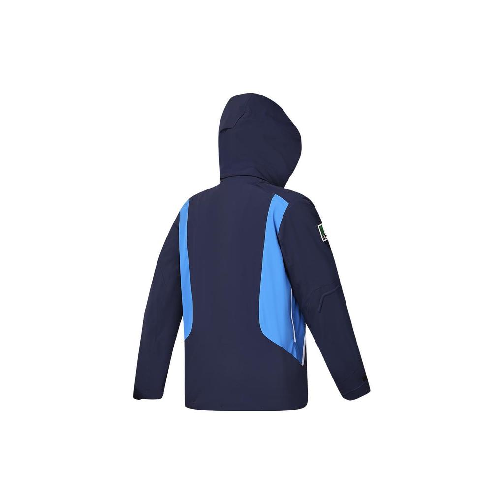 Fila Letter Logo Printed Hooded Ski Jacket Men Jackets Royal-Blue A11M346921F-NV
