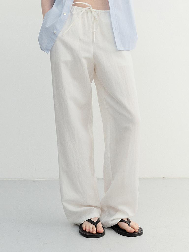 Deonseuteu Summer String Pants_Udpa6B221_Ivory