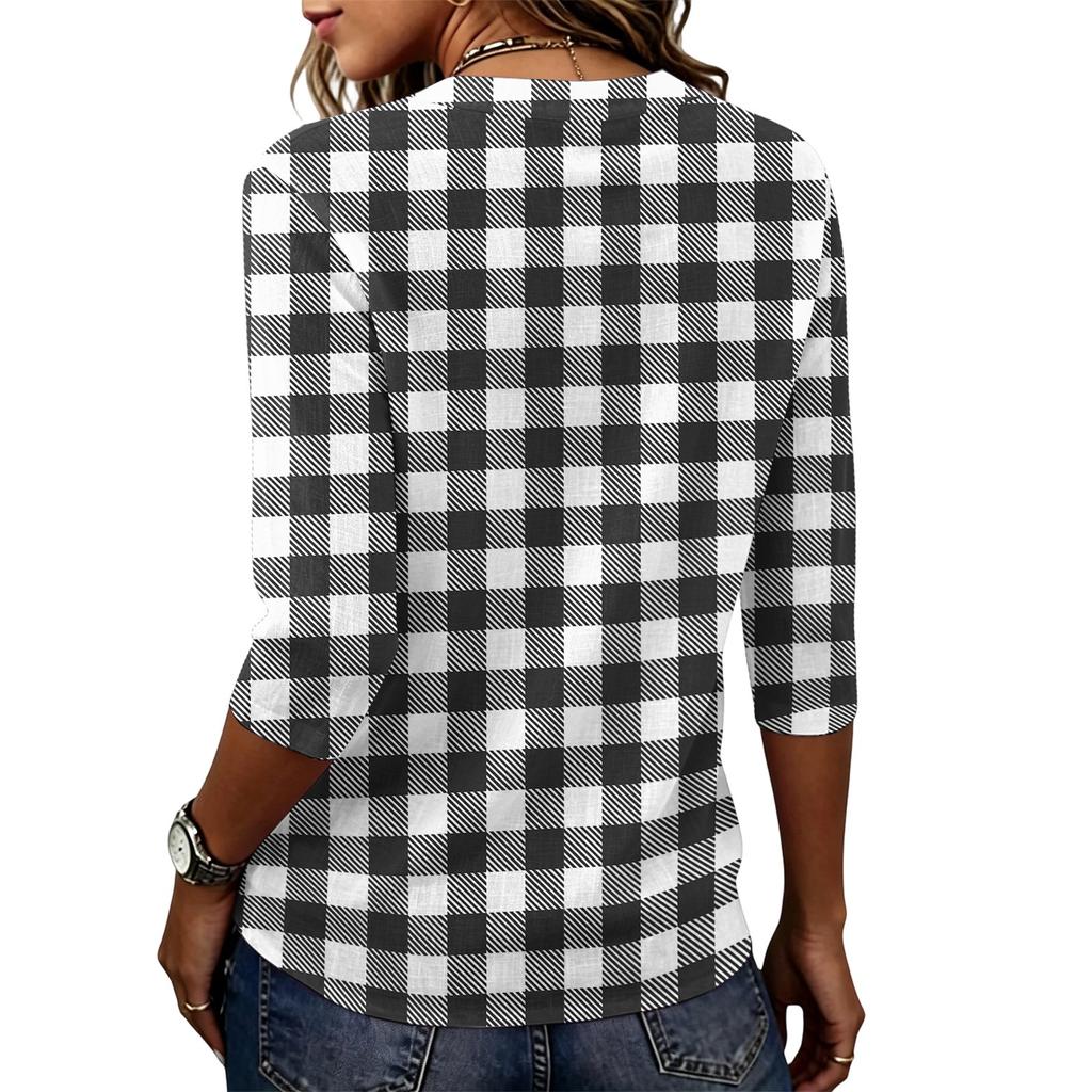 Women's Short Sleeve Round Neck Loose Fit Casual Lightweight Top Blouse for Everyday Wear