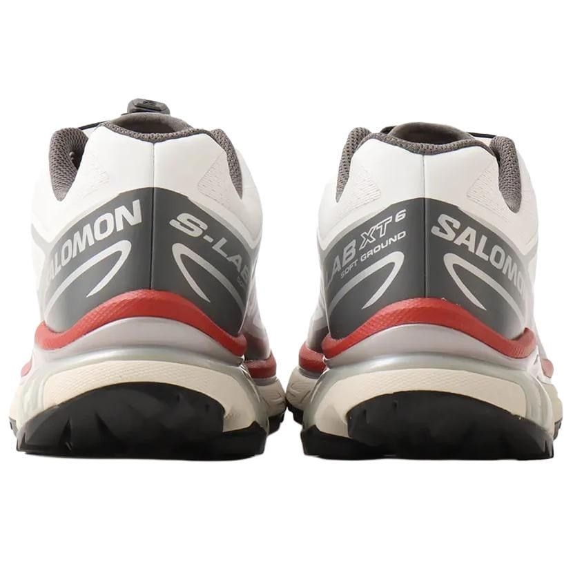 SALOMON XT 6 Low top Running Shoes Unisex White Gray Red L47864400