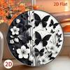 3D Butterfly & Floral Metal Wall Art Stickers, Self-Adhesive Home Decor Removable Peel Stick Art for Room