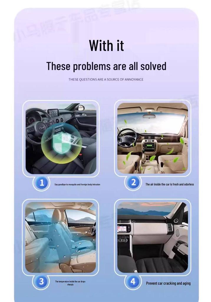 Car Sunshade & Mosquito Net - Insect-Proof Window Curtain