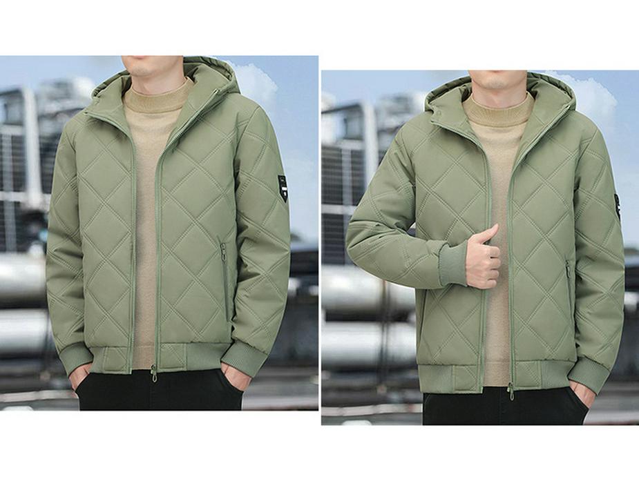 Winter Fashionable Hooded Cotton Jacket with Fleece, Thickened & Trendy, Available for Bidding
