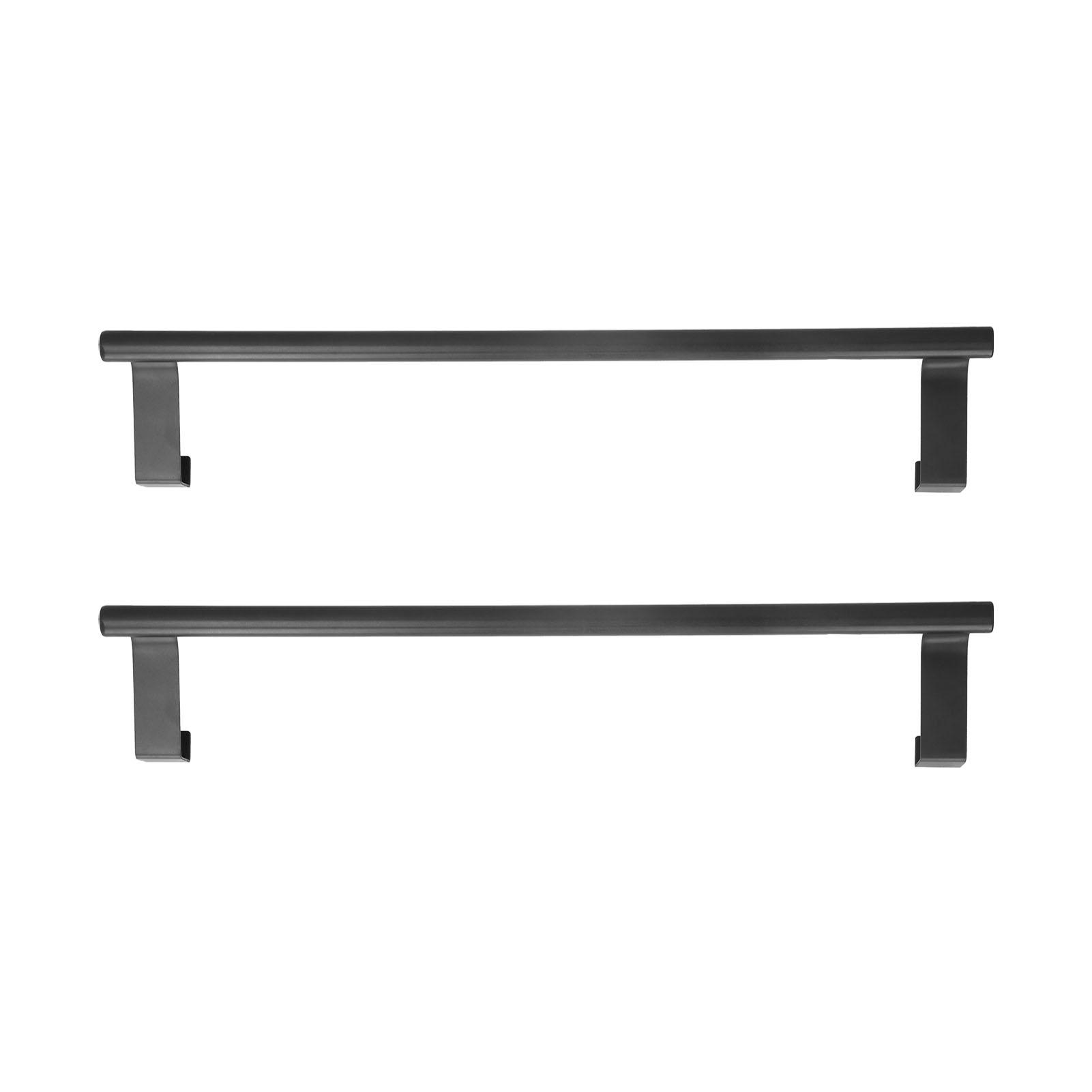 

D2 2Pcs Towel Rack Hangable Punch Free Nail Free Cabinet Door Towel Rack for Home Hotel 36CM Bathroom Towel Rack Shelf Holder