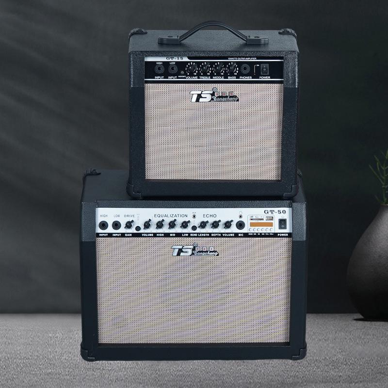 Portable Guitar Amp Saxophone Keyboard Acoustic Guitar Electric Wind Instrument Rechargeable for Outdoor Performance