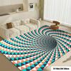 Optical Illusion Vortex Rug - Mind-Bending Geometric Art for Game Rooms  Trippy Floor Mat Anti slip carpet can be machine washed