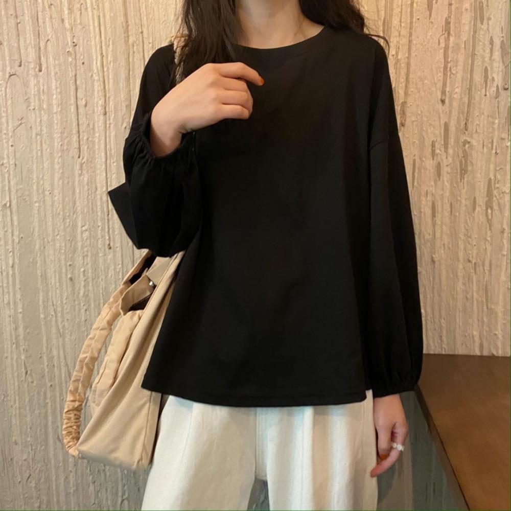 Women's Loose Fitting Pullover Long Sleeved T-shirt for Women