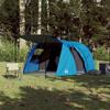 VidaXL Tunnel Camping Tent 4 Personnes, Shade Tent with Carry Bag, Camping Awning, Garden Shelter, Blue 94398