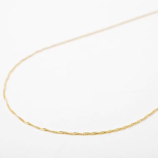 18K Gold Necklace with Screw Standard Size 40cm Chain,