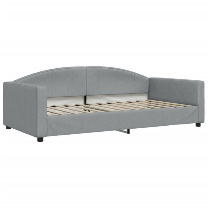 VidaXL Daybed with Mattress Light Grey 100x200 Cm Fabric 3197175