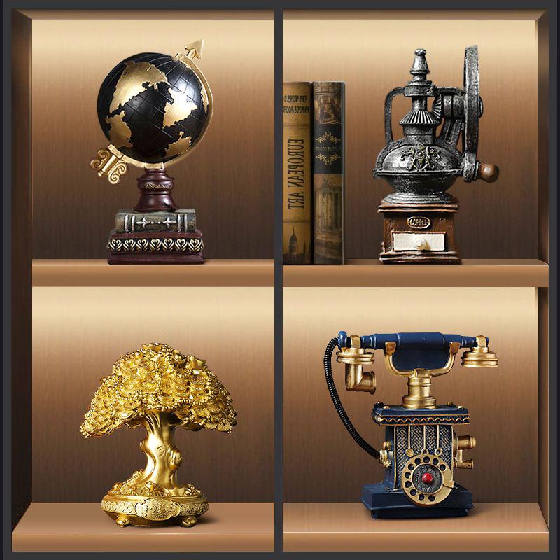 European Retro Telephone Ornament for Living Room, Wine Cabinet, TV Cabinet, or Office Display.