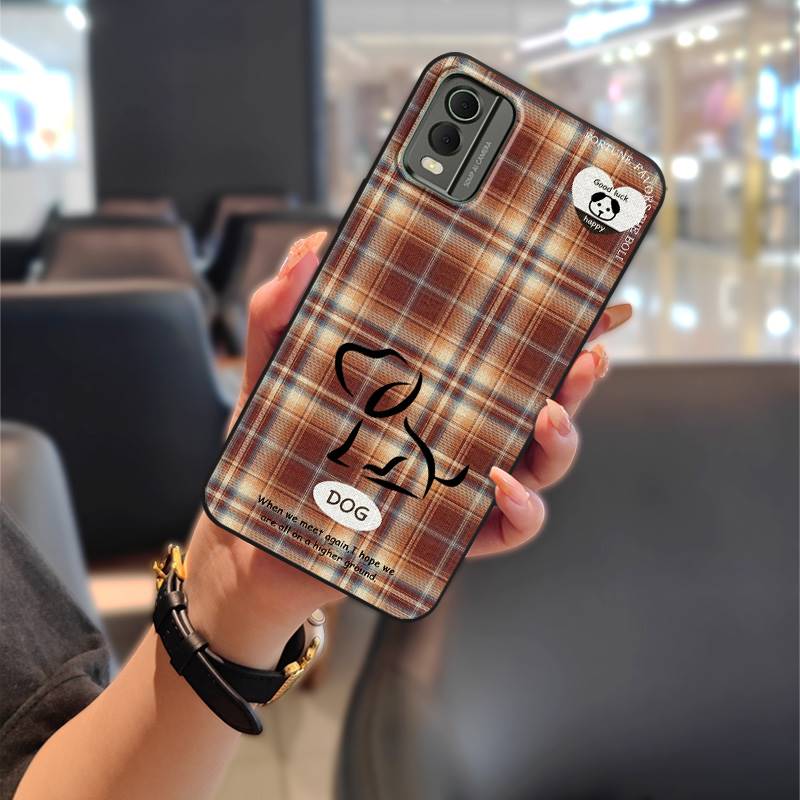 Silicone Fashion Design Phone Case For Nokia C32 Phone Pouch Back Cover Anti-dust Cartoon Full Wrap Waterproof TPU Cute