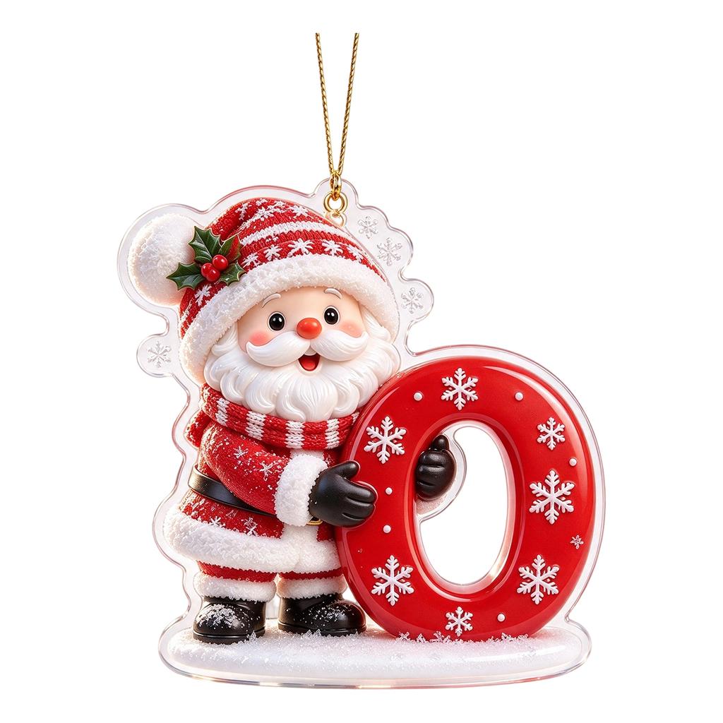2D Acrylic Hanging Ornament with Theme Design for Christmas Tree Decor, Holiday Party Decoration and Gift