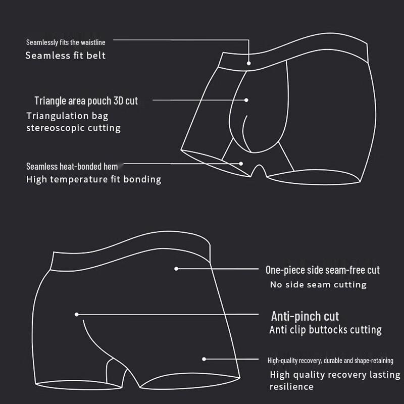 LangSha Men's Cotton Antibacterial Boxer Briefs