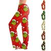Women's Christmas Character Print Pants Casual Sleep Pants Without Pockets