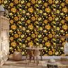 Wallpaper Golden Hibiscus Ochre, Mountain Ochre for Living Room and Bedroom 50x1000