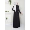 Damenbekleidung Abendkleid Mode Pailletten Cape Hijab Fisch Abendkleid 2711 Schwarz