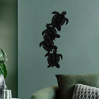 1pc Metal Sea Turtle Wall Decor – Modern Art for Living Room & Bedroom Stylish Metal Wall Hanging for Any Space