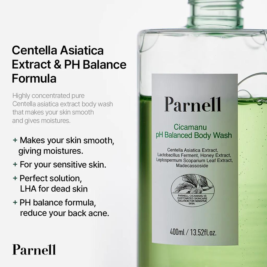 Parnell Cicamanu Bagnoschiuma pH Equilibrato per il Corpo 400mL