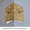 Creative Modern Double-Sided Wall Clock for Living Room – Stylish Corner Design, Minimalist Ins Style