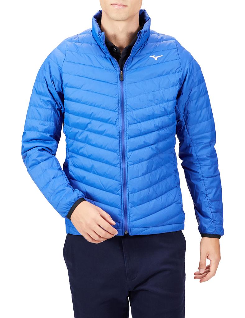 Mizuno Breath Thermo Move Down Golf Recycled Nautical Size E2ME2505 Wear, Moisture-Wicking, Heat-Generating, Materials, Men's, Blue, XL,