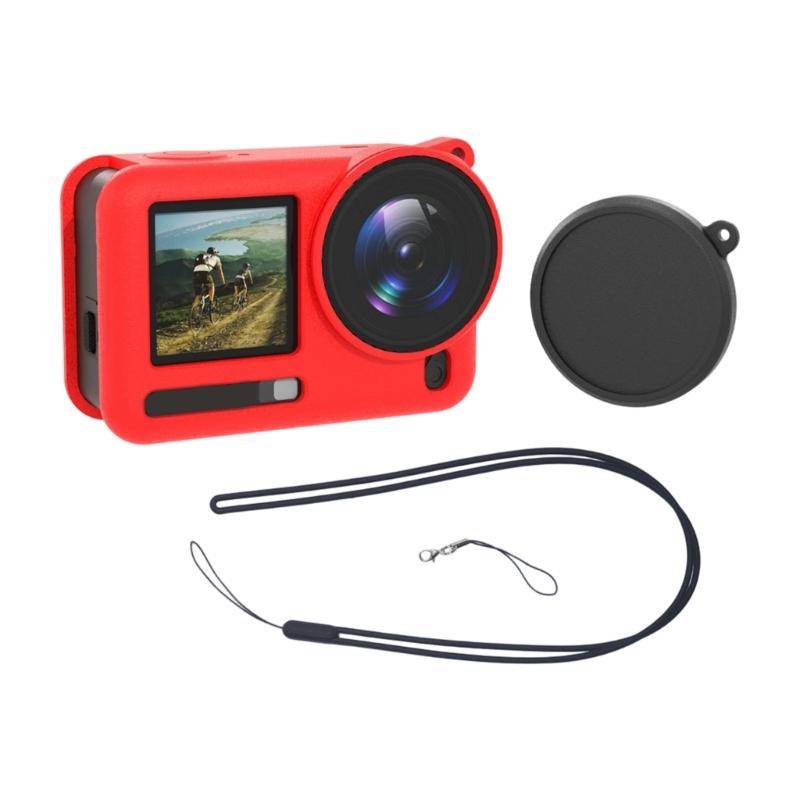 Precise Fitted Silicone Protective Cover for Action 6 Cameras Shell Shock Resistance Cooling Efficiency Lanyard