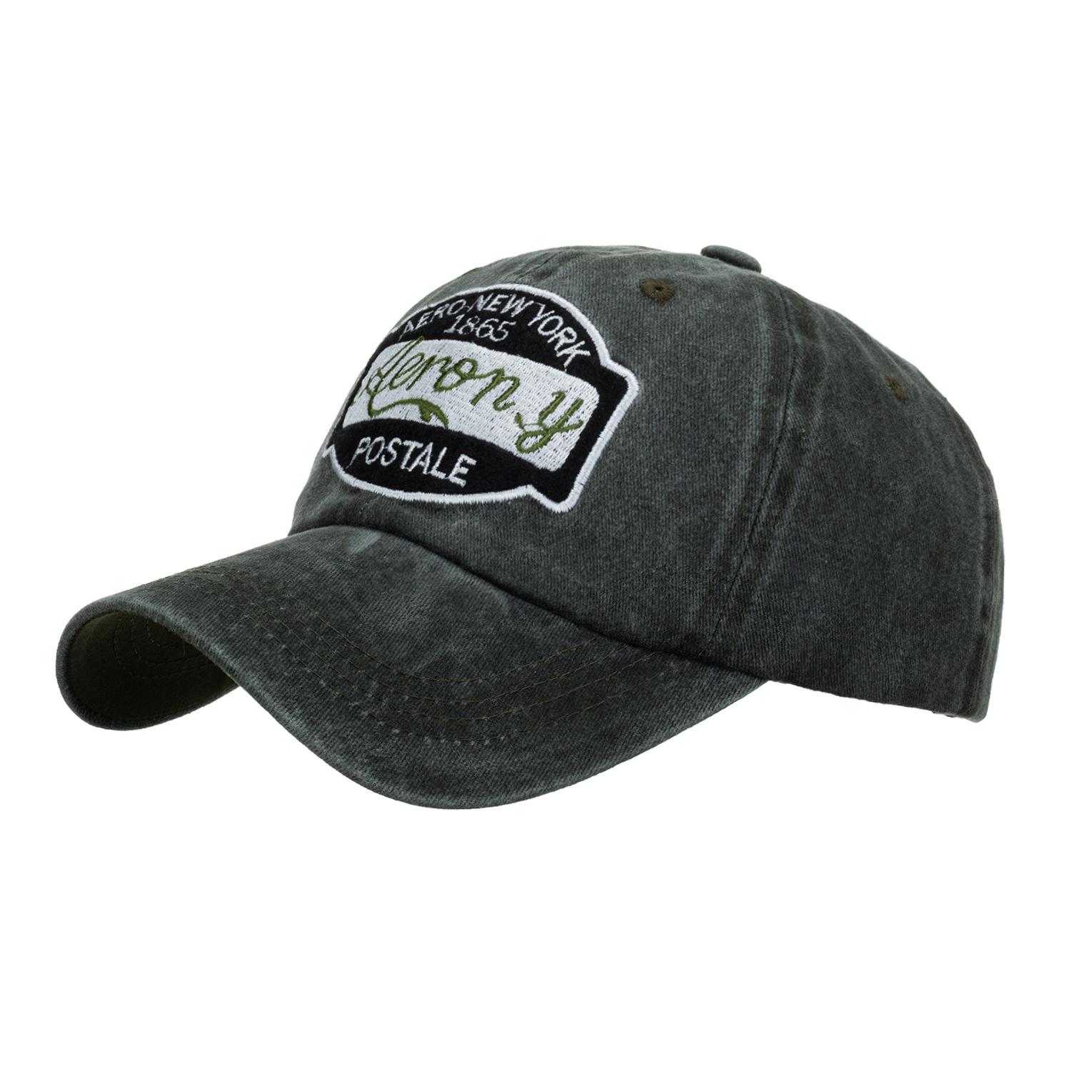 

Новая женская бейсболка с вышитым алфавитом и козырьком армия зеленый