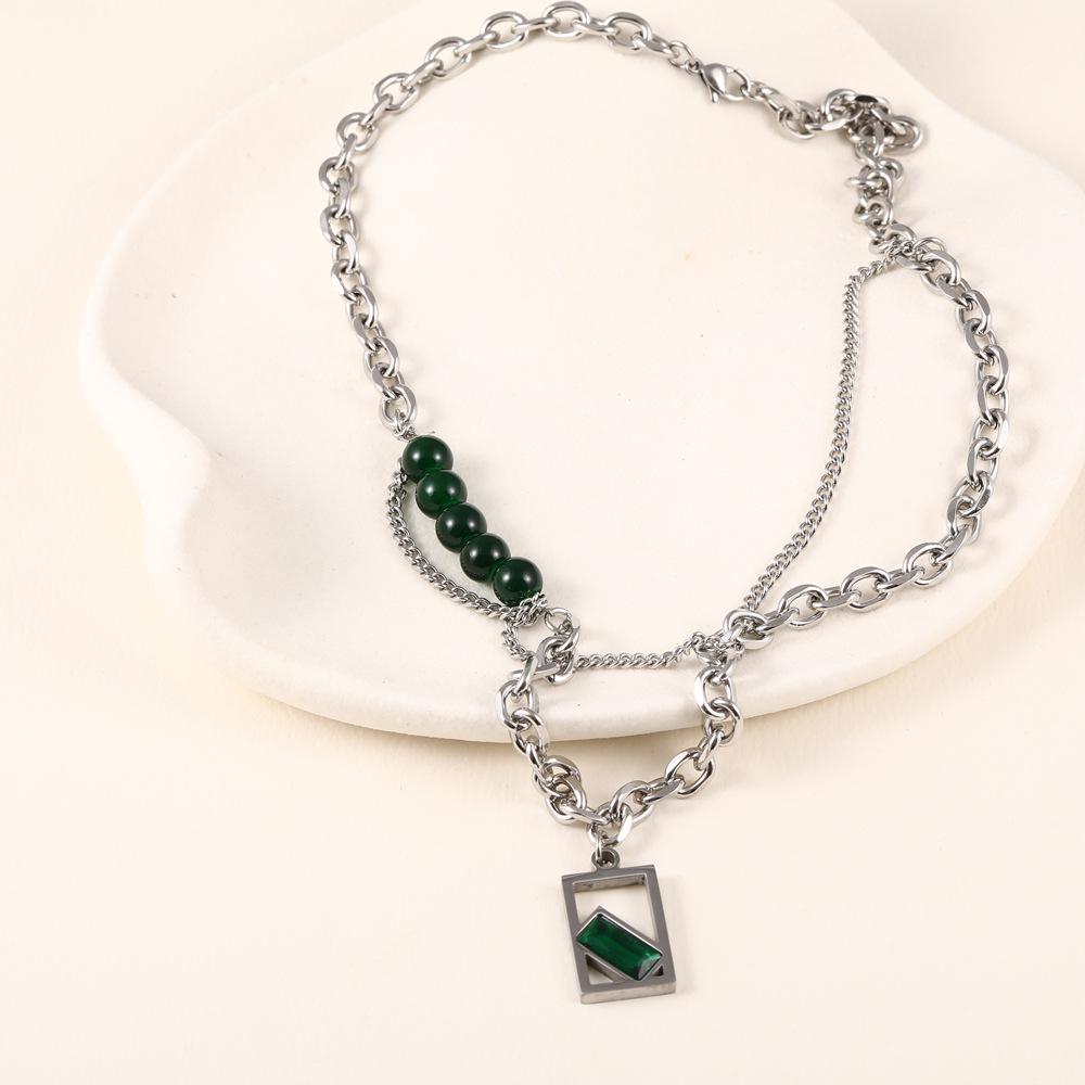 Мужское двухслойное колье  Звездный свет  - Модный хип-хоп кулон-аксессуар